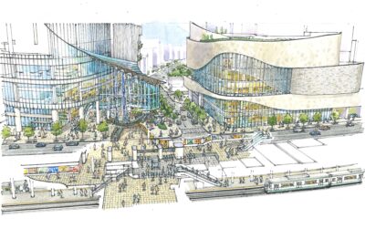 赤坂駅と一体化した空間づくり