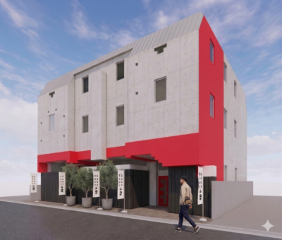 既存の子育て支援施設だった建物を全面改装する2 号店外観